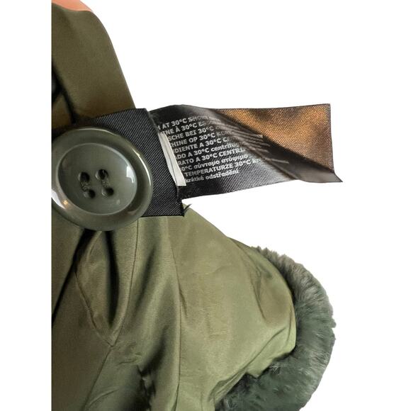 Rino & Pelle Green Faux Fur Jacket Size 42 / US 6 Mob Wife Twee Glam Warm Furry - Picture 7 of 9